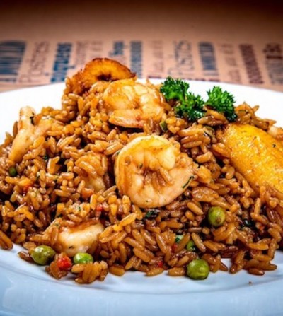 Arroz con camarón con maqueño